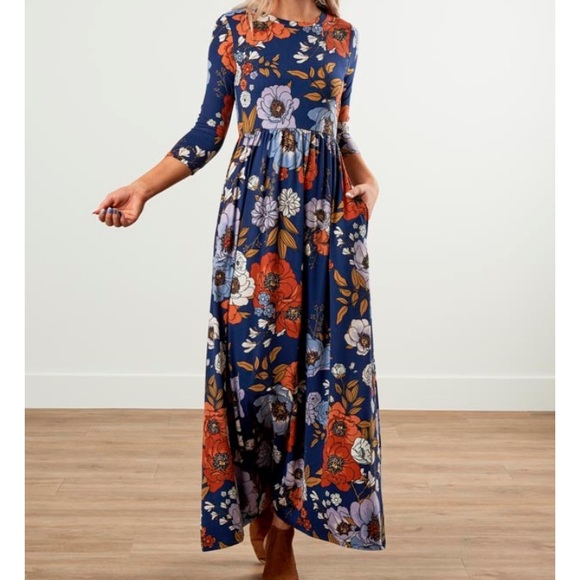 GORGEOUS Floral Maxi Dress - Sweet Salt - Picture 1 of 7